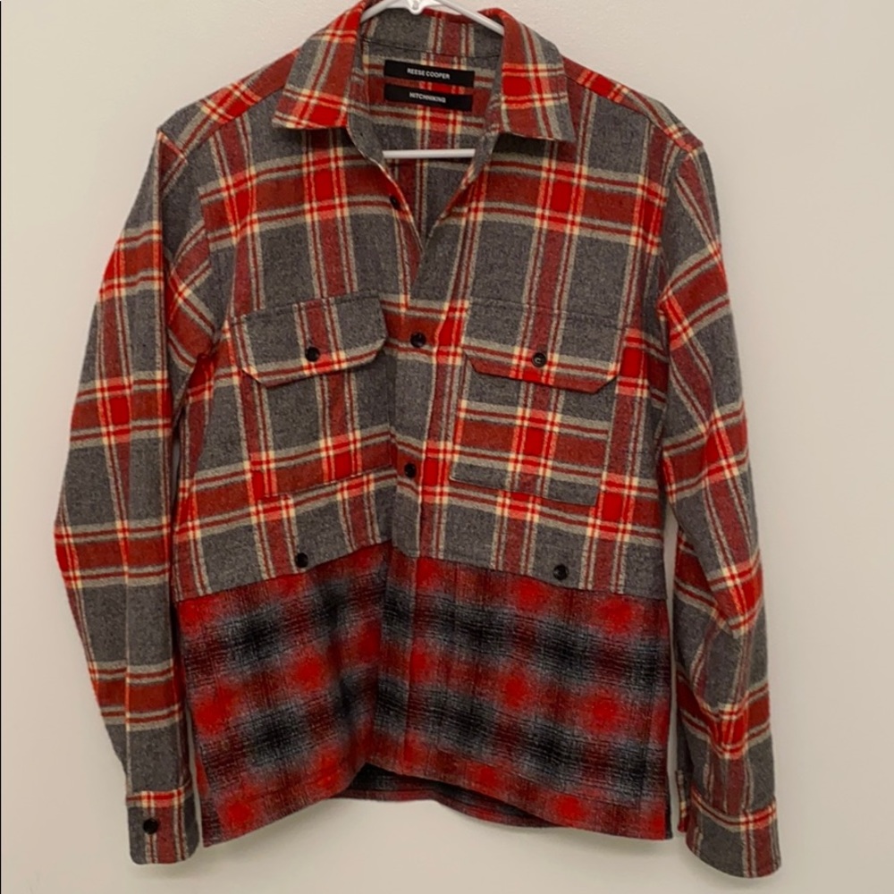 Reese Cooper Double Layered Flannel Shirt Red